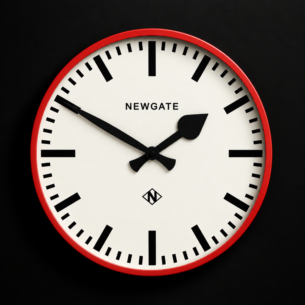 Newgate Railway Clock – Red