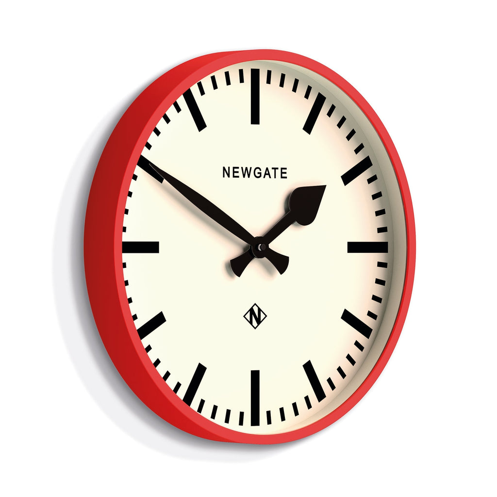 Newgate Railway Clock - Red - Wall Clocks | Infinity Clocks
