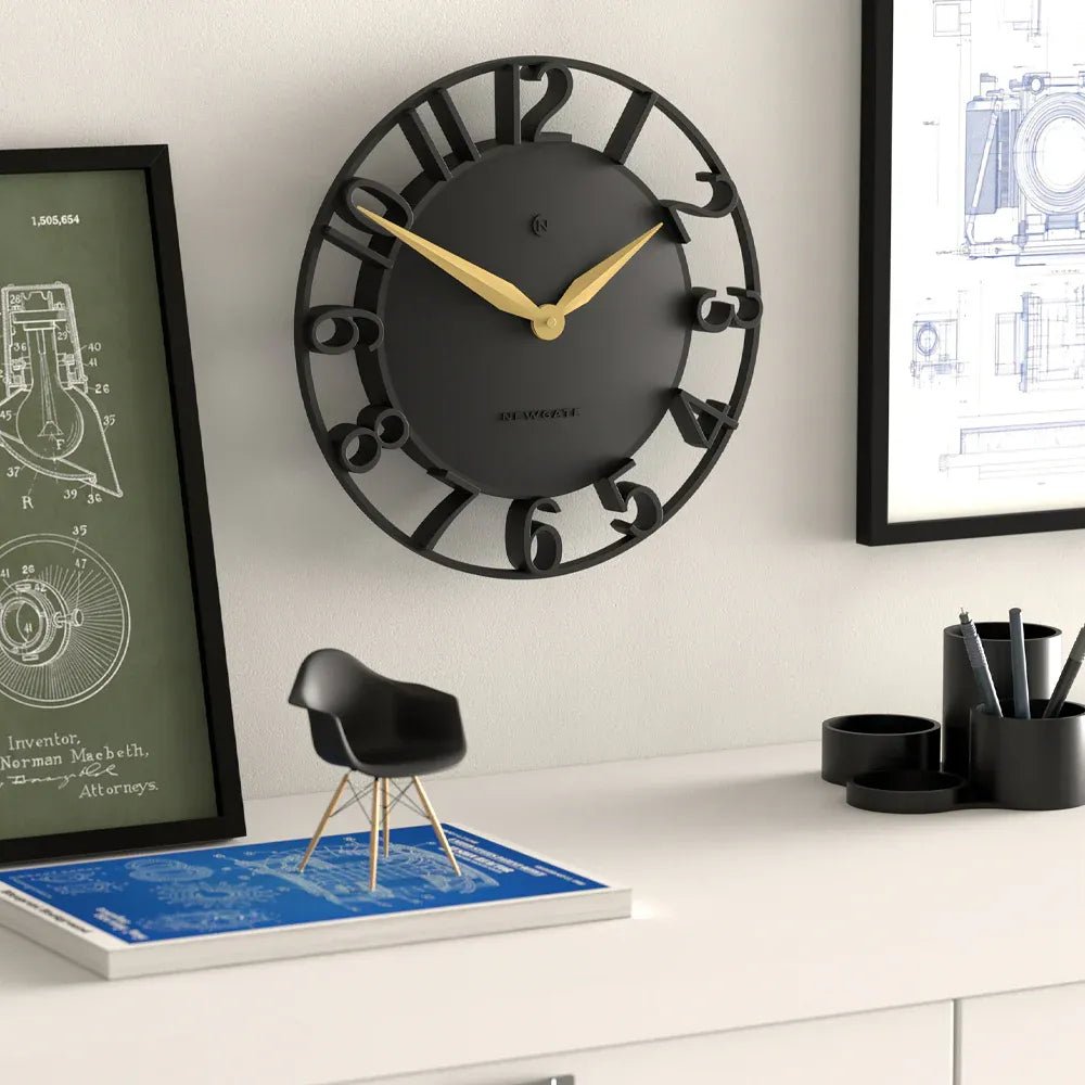 Newgate Time Traveller Wall Clock - Black - Wall Clocks