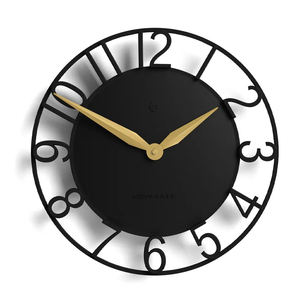 Newgate Time Traveller Wall Clock - Black - Wall Clocks