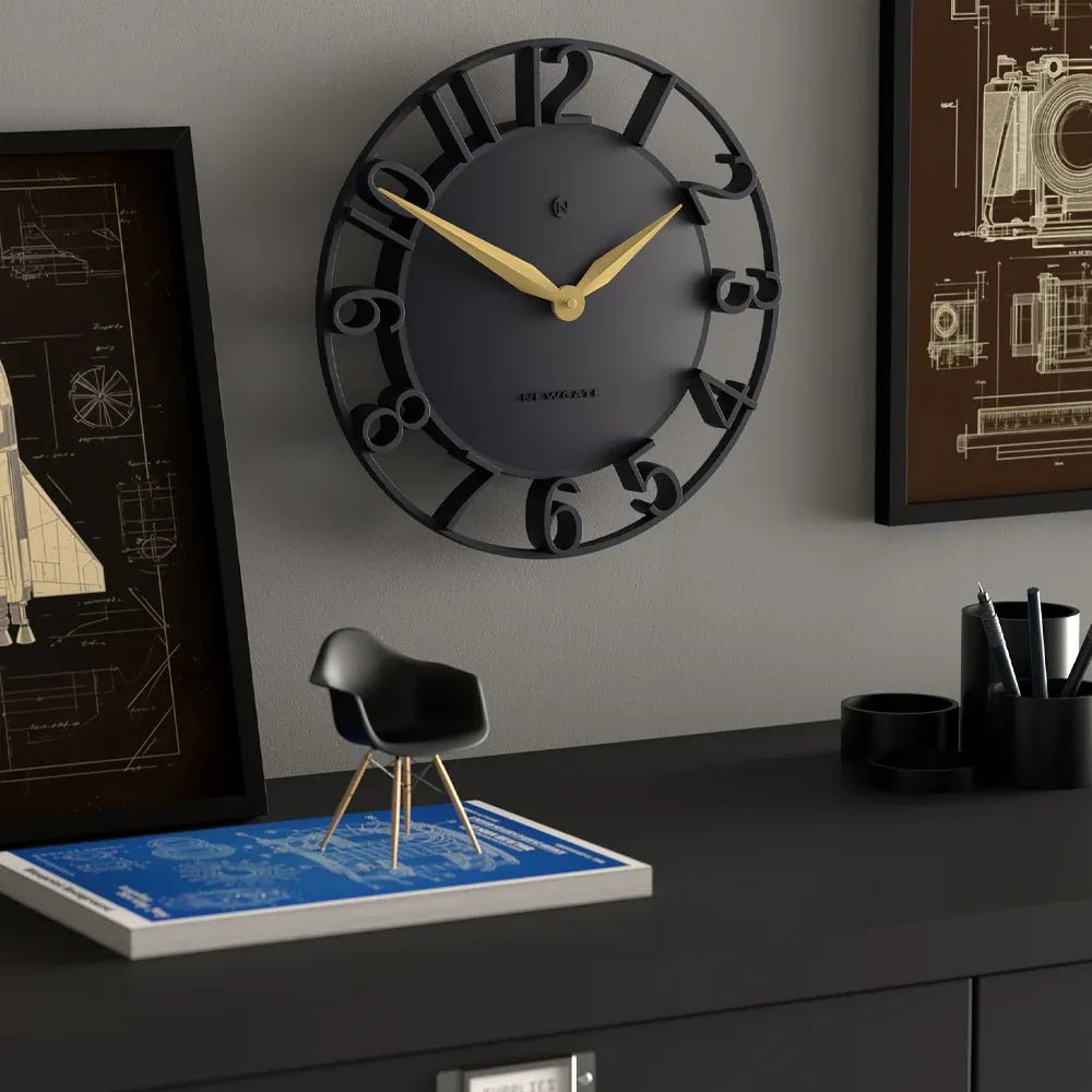Newgate Time Traveller Wall Clock - Petrol Blue - Wall Clocks