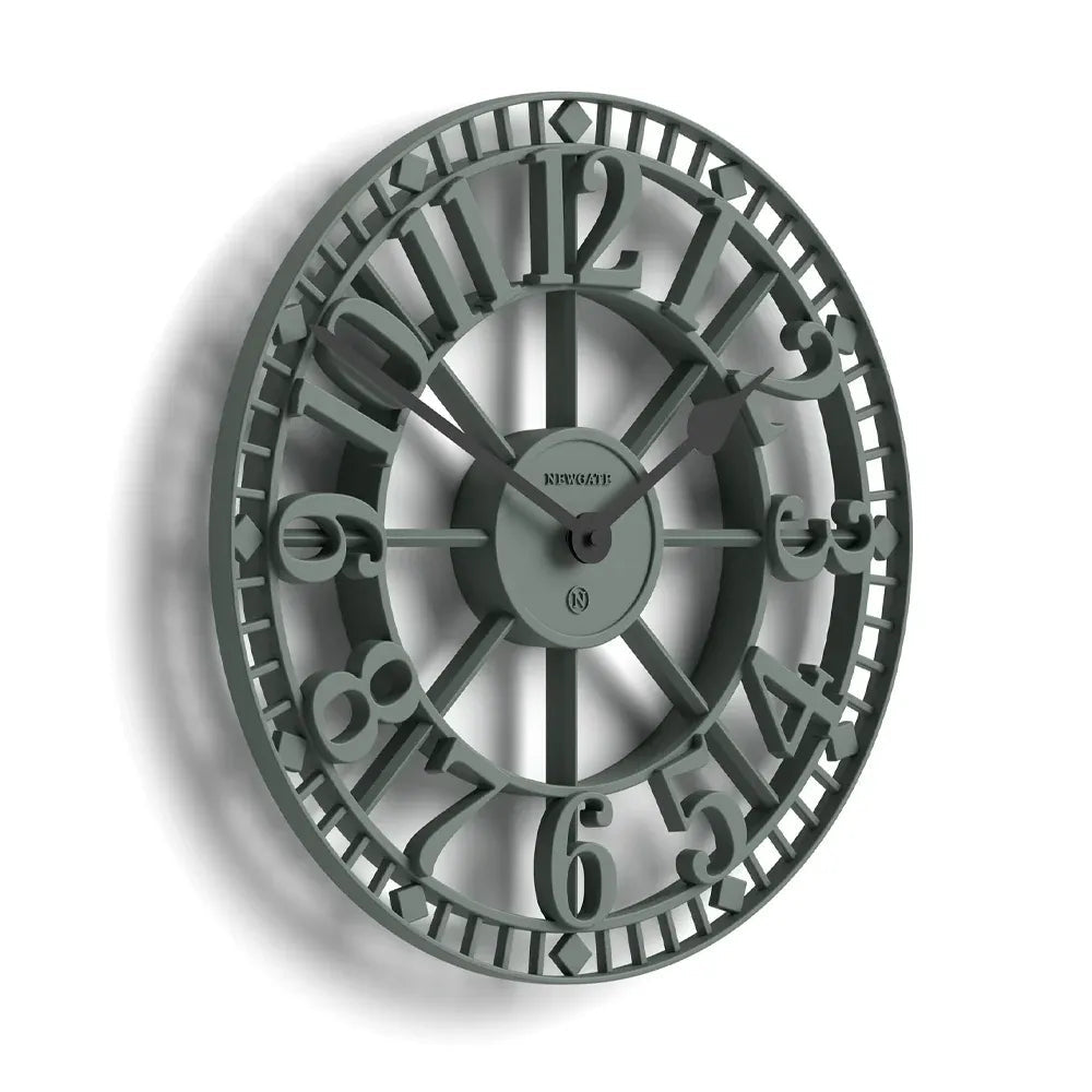 Newgate Warehouse Wall Clock - Asparagus Green - Wall Clocks