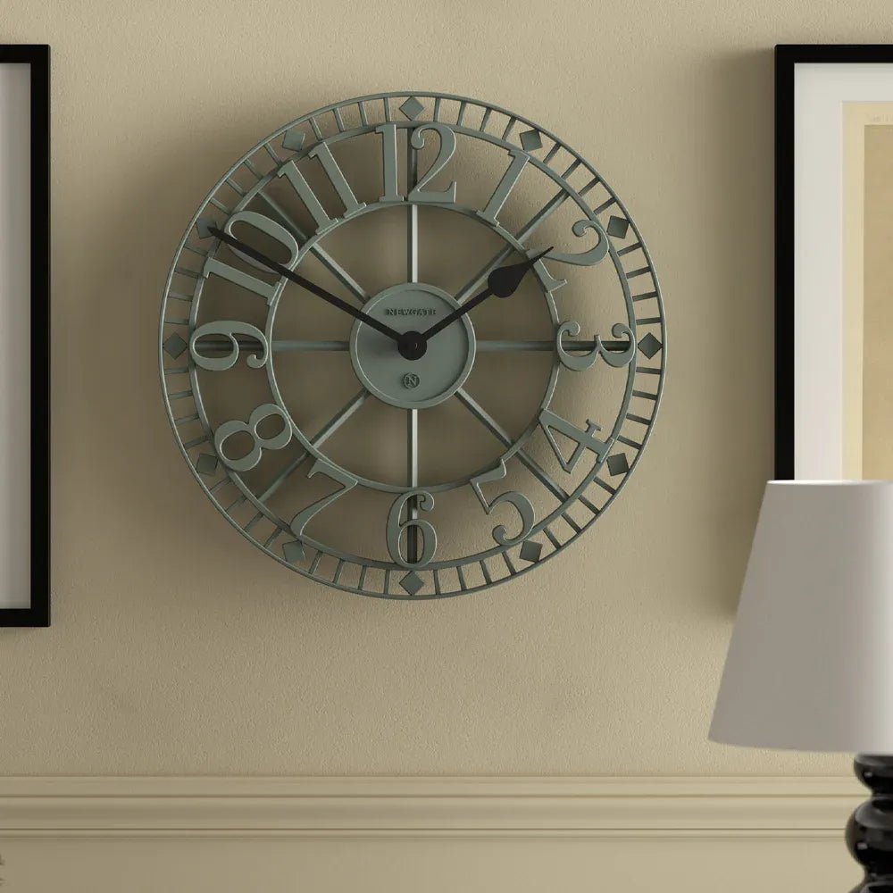 Newgate Warehouse Wall Clock - Asparagus Green - Wall Clocks