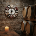 Retro Number Metal & Wall Clock - Multicoloured - Wall Clocks | Infinity Clocks