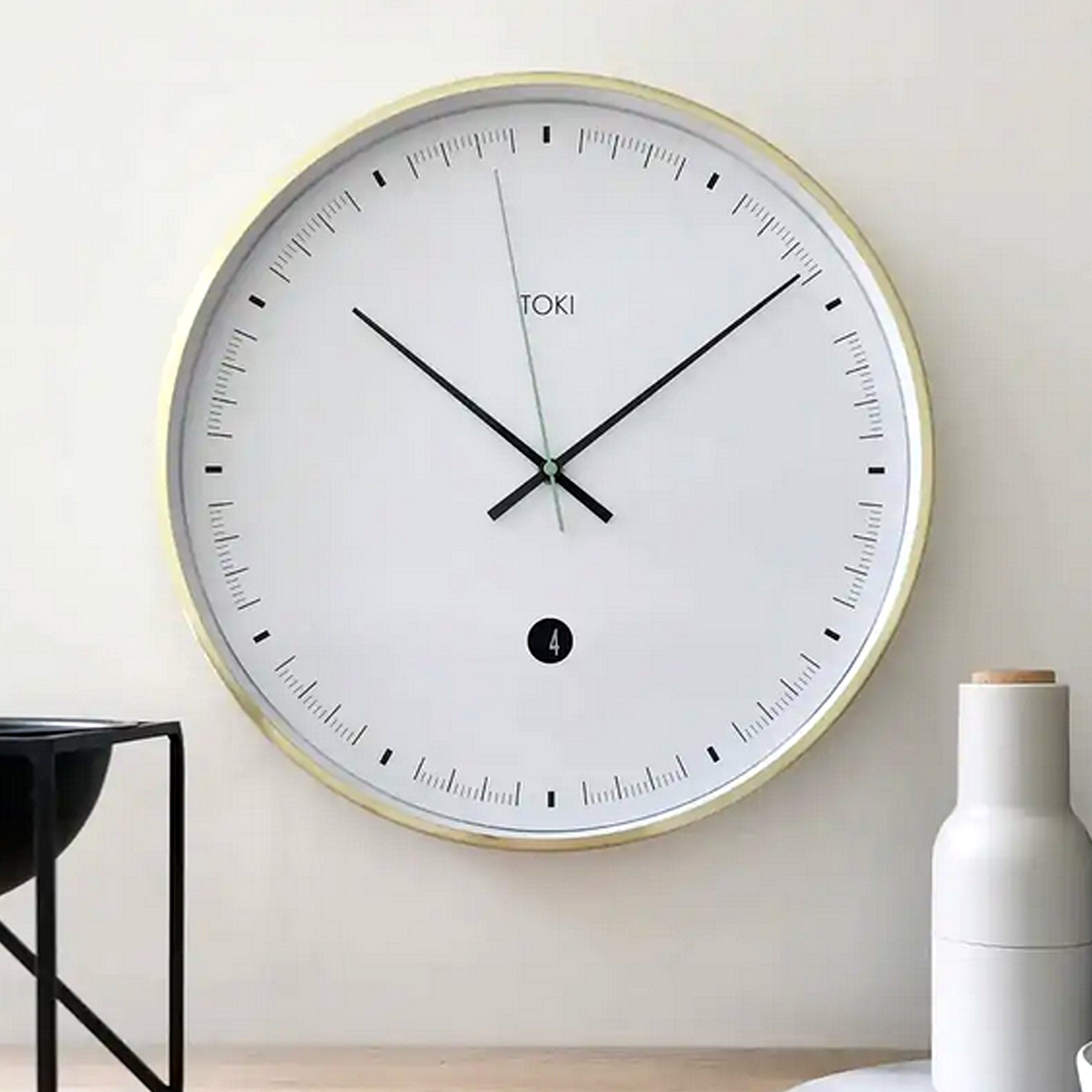 Toki Metta - Brushed Gold - Wall Clocks