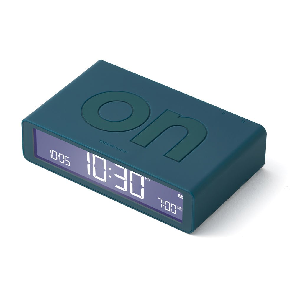 Lexon Flip Classic Reversible Alarm Clock - Blue - Desk Alarms