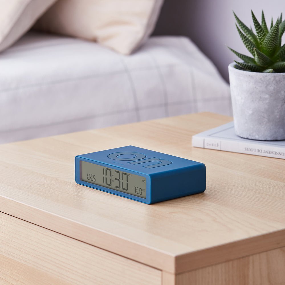 Lexon Flip Classic Reversible Alarm Clock - Blue - Desk Alarms