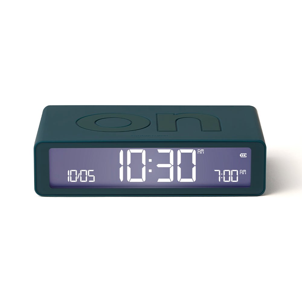 Lexon Flip Classic Reversible Alarm Clock - Blue - Desk Alarms