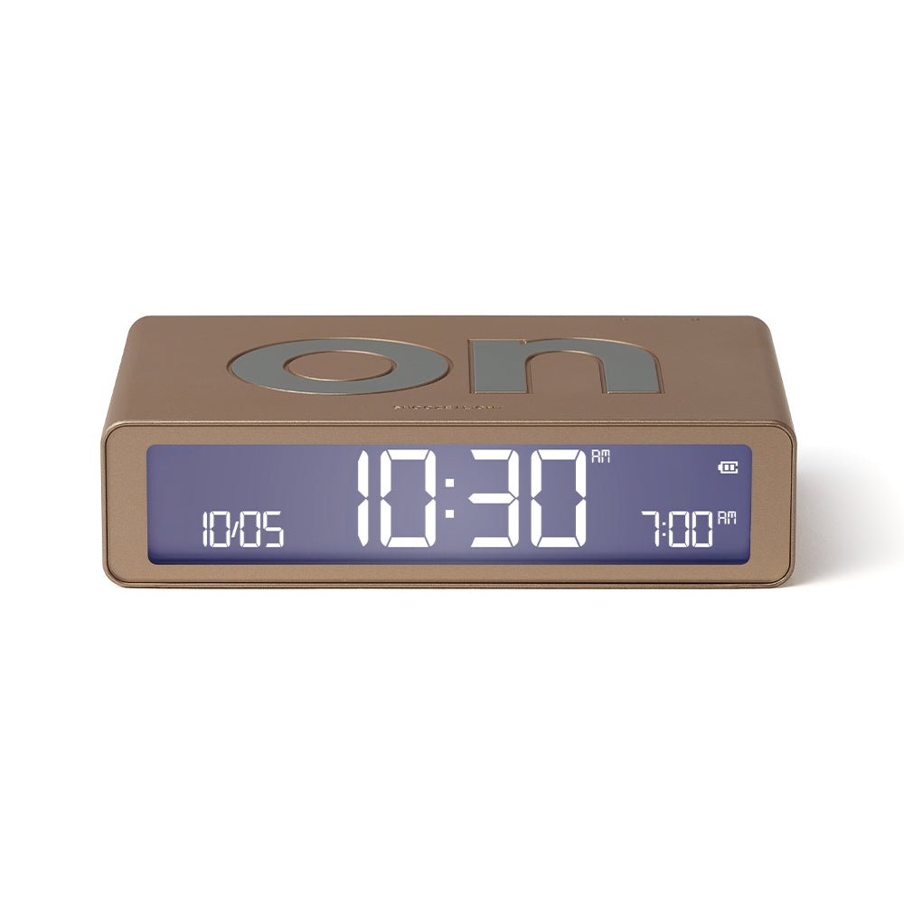Lexon Flip Classic Reversible Alarm Clock - Gold - Desk Alarms