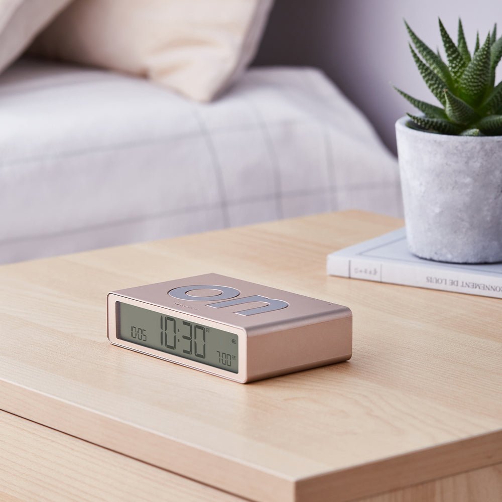 Lexon Flip Classic Reversible Alarm Clock - Gold - Desk Alarms