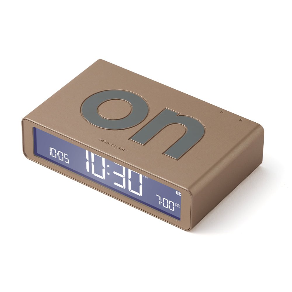 Lexon Flip Classic Reversible Alarm Clock - Gold - Desk Alarms