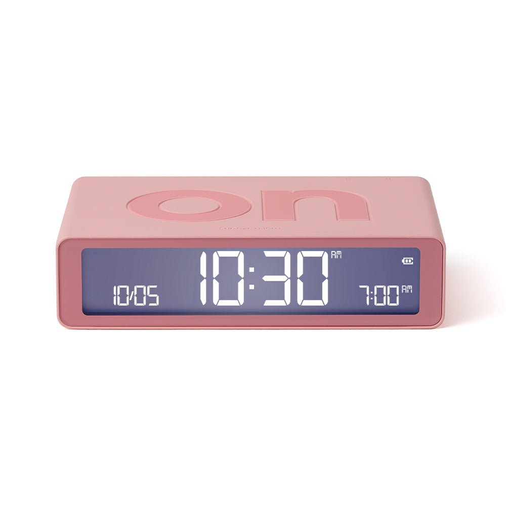 Lexon Flip Classic Reversible Alarm Clock - Pink - Desk Alarms