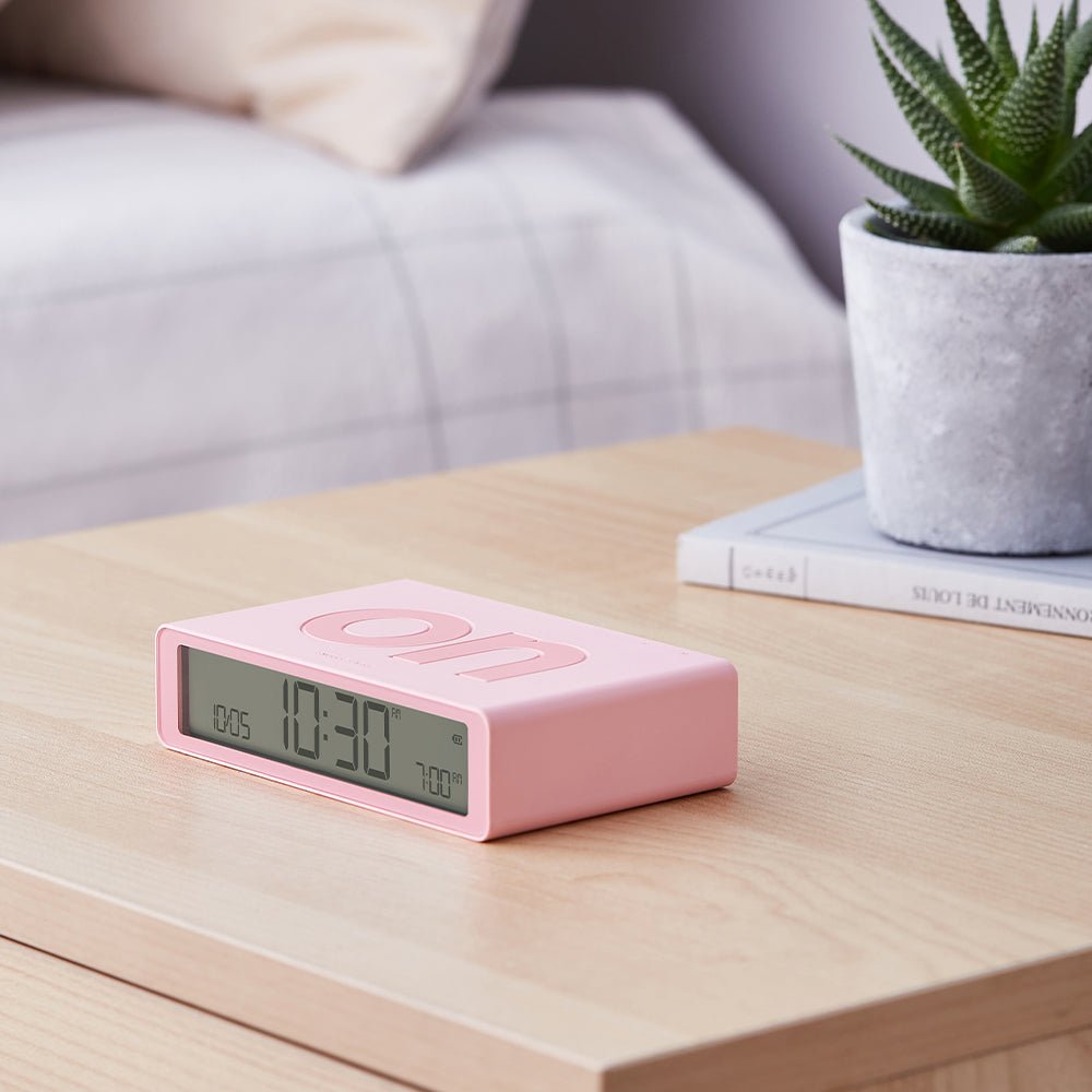 Lexon Flip Classic Reversible Alarm Clock - Pink - Desk Alarms