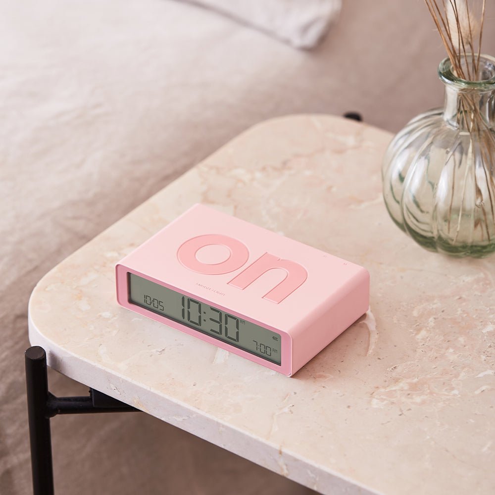 Lexon Flip Classic Reversible Alarm Clock - Pink - Desk Alarms