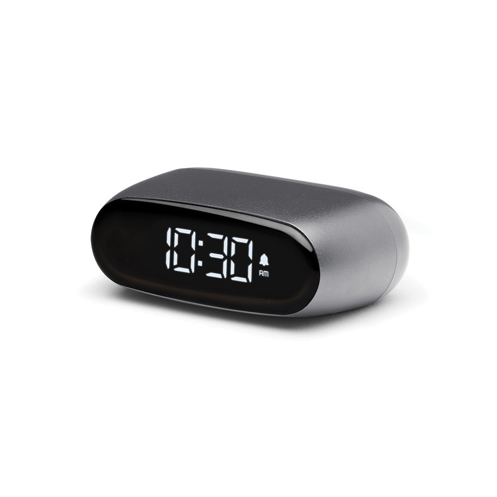 Lexon Minut Mini Alarm Clock - Gunmetal - Alarm Clocks