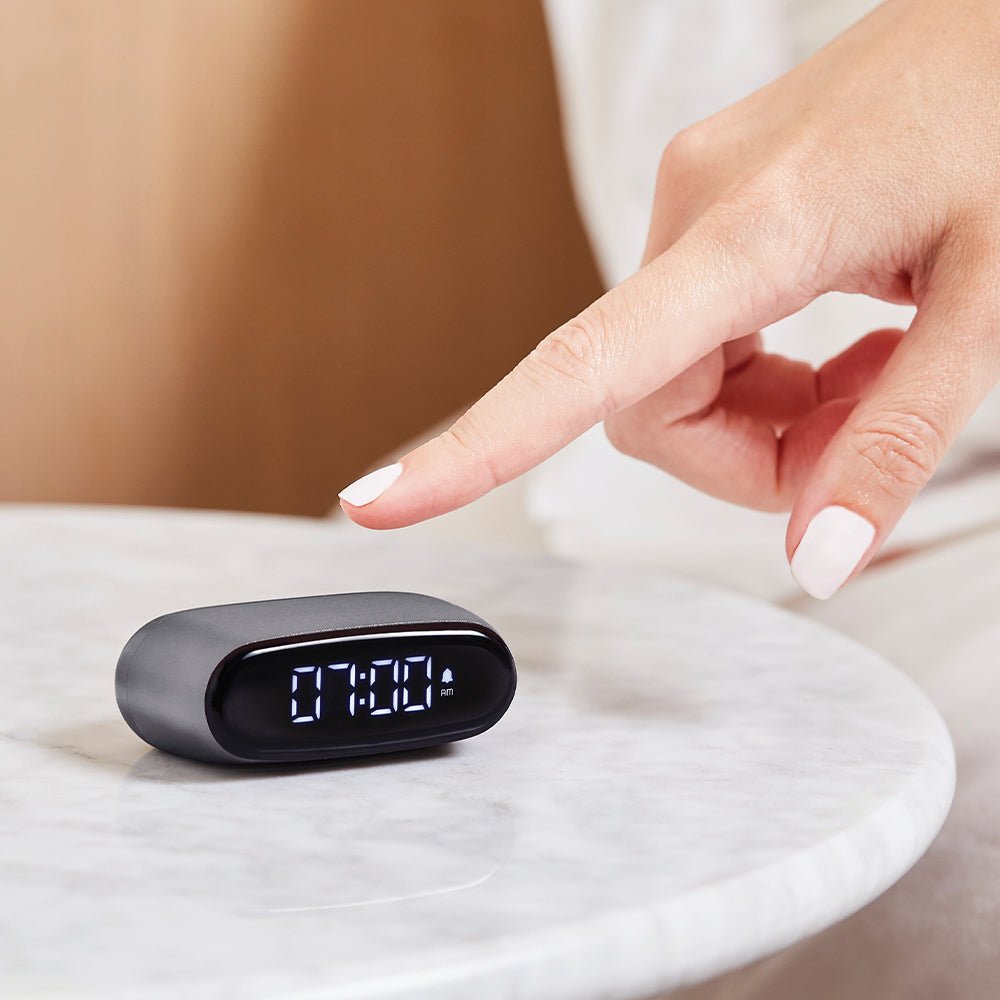 Lexon Minut Mini Alarm Clock - Gunmetal - Alarm Clocks