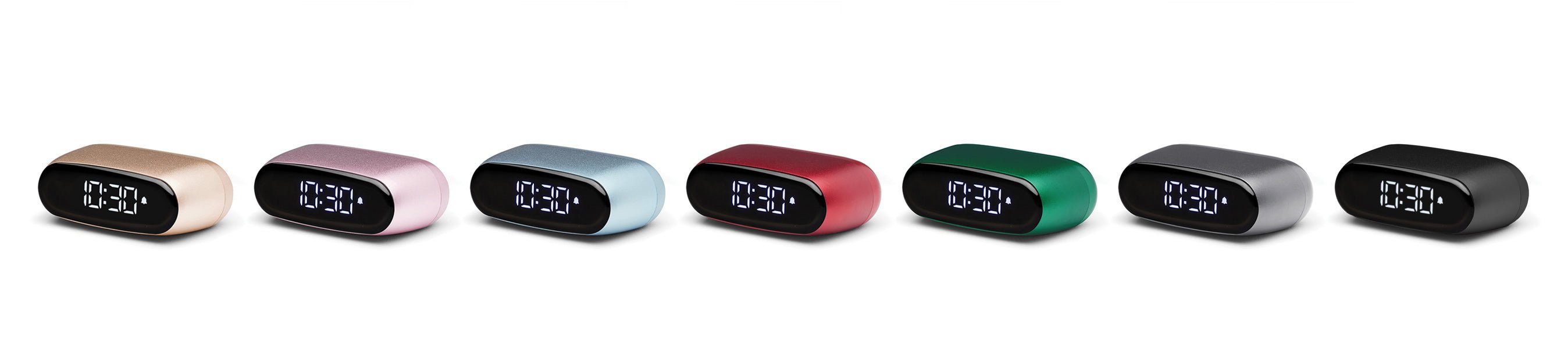 Lexon Minut Mini Alarm Clock - Gunmetal - Alarm Clocks