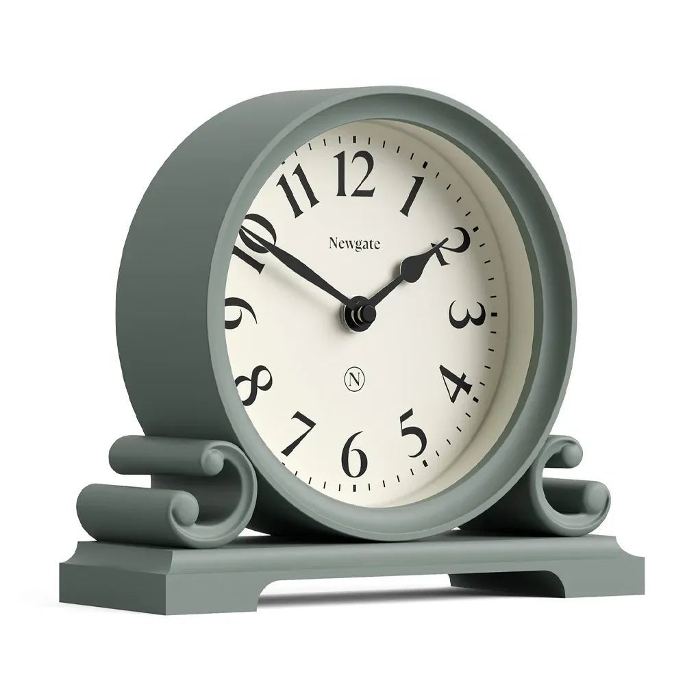 Newgate Divisadero Mantel Clock - Asparagus Green - Desk and Shelf Clock