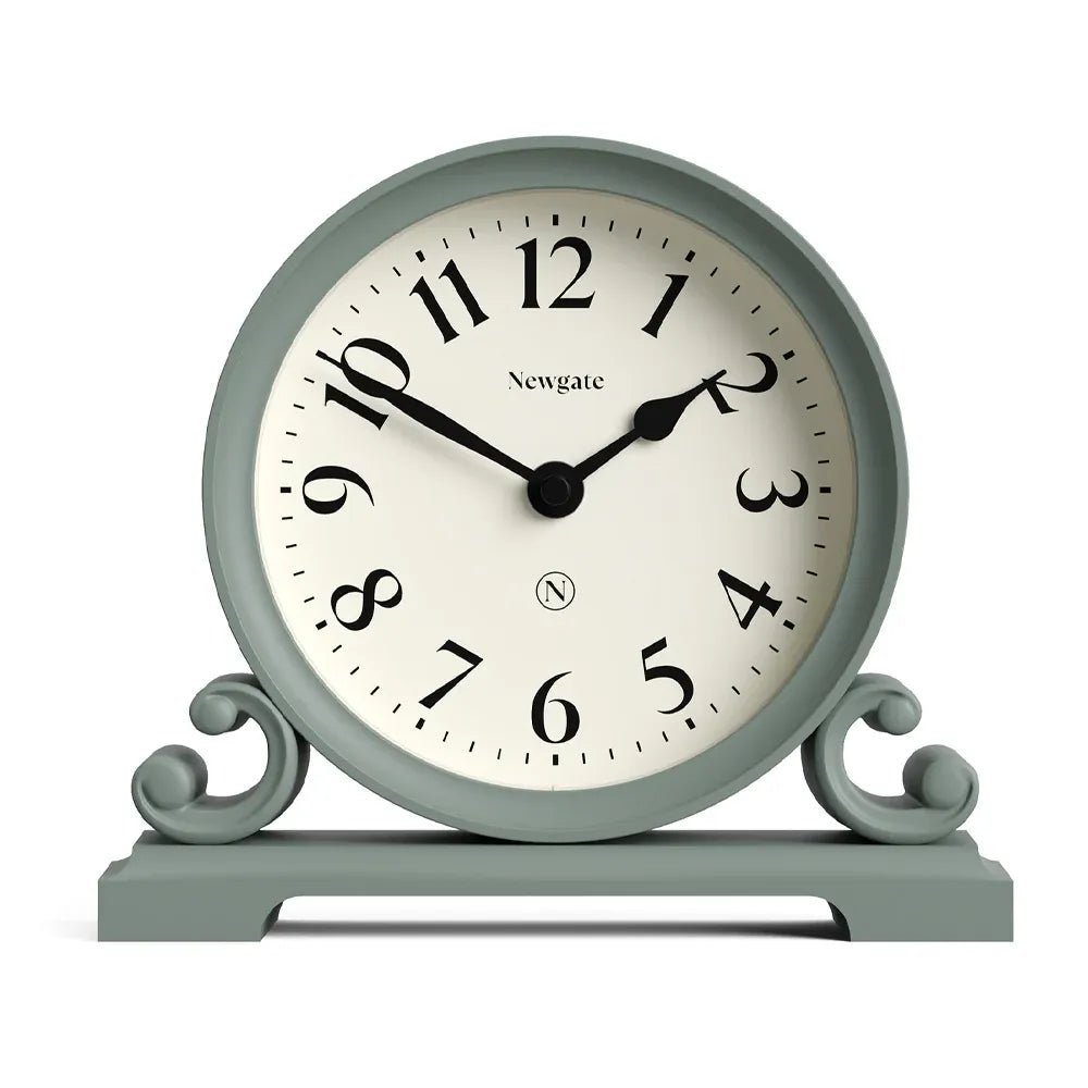 Newgate Divisadero Mantel Clock - Asparagus Green - Desk and Shelf Clock