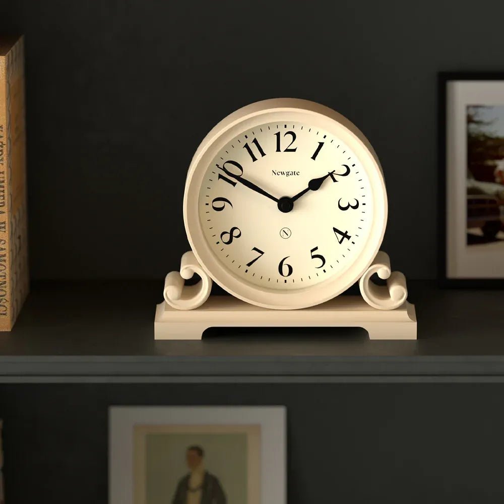 Newgate Divisadero Mantel Clock - Vanilla Cream - Desk and Shelf Clock