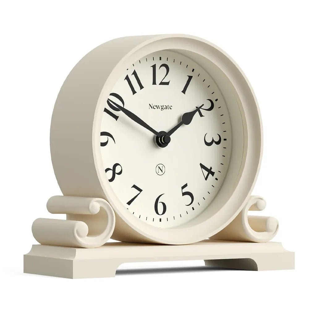 Newgate Divisadero Mantel Clock - Vanilla Cream - Desk and Shelf Clock