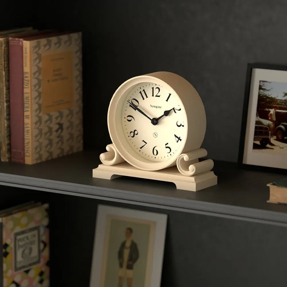 Newgate Divisadero Mantel Clock - Vanilla Cream - Desk and Shelf Clock