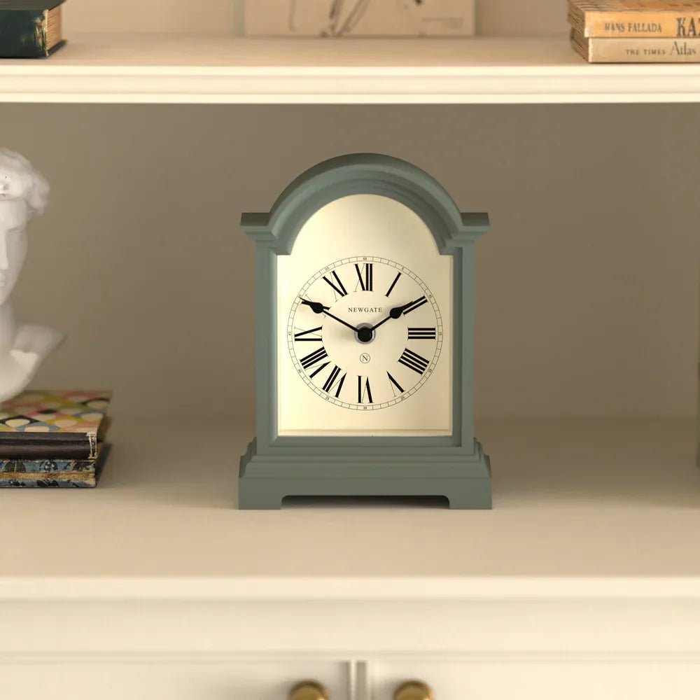 Newgate Fillmore Mantel Clock - Asparagus Green - Desk and Shelf Clock