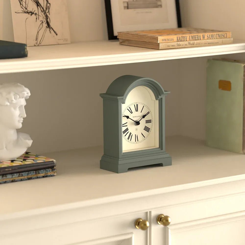 Newgate Fillmore Mantel Clock - Asparagus Green - Desk and Shelf Clock