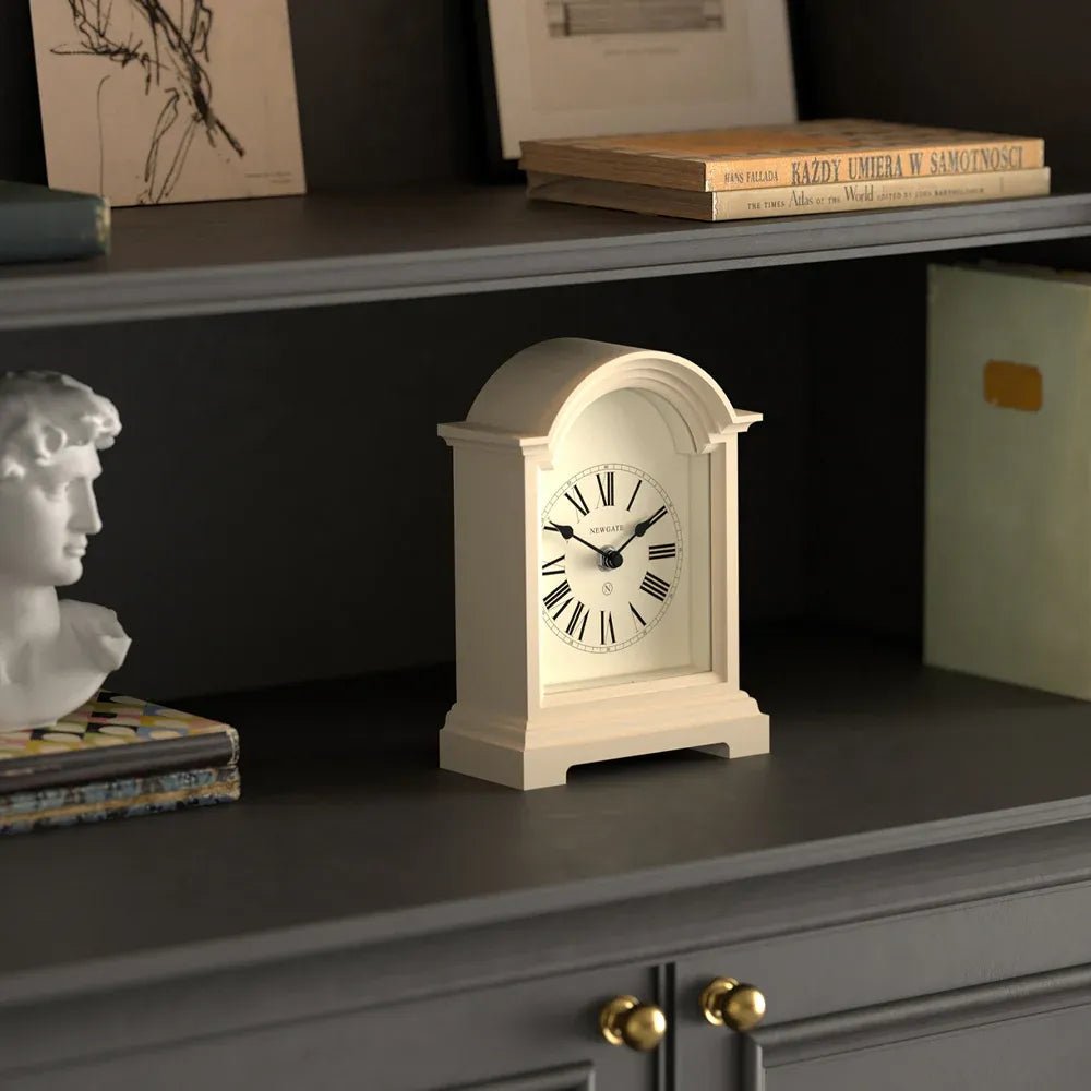 Newgate Fillmore Mantel Clock - Vanilla Cream - Desk and Shelf Clock