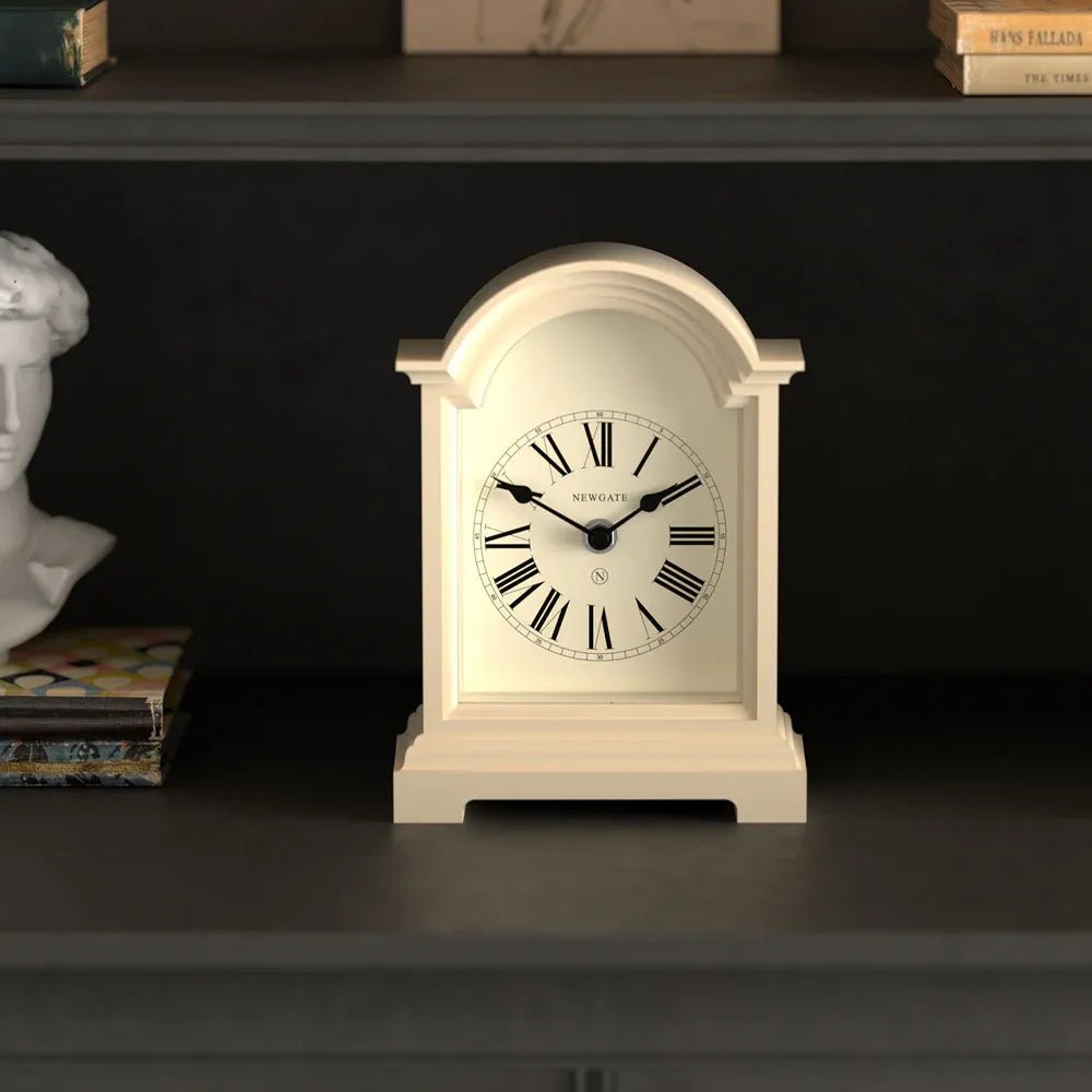 Newgate Fillmore Mantel Clock - Vanilla Cream - Desk and Shelf Clock