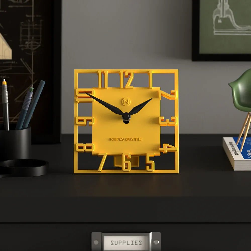 Newgate Highline Mantel Clock - Yellow - Desk and Shelf Clock
