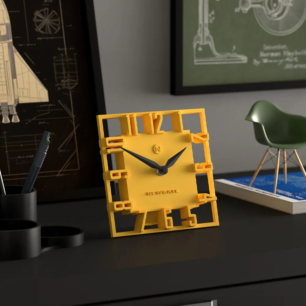 Newgate Highline Mantel Clock - Yellow - Desk and Shelf Clock