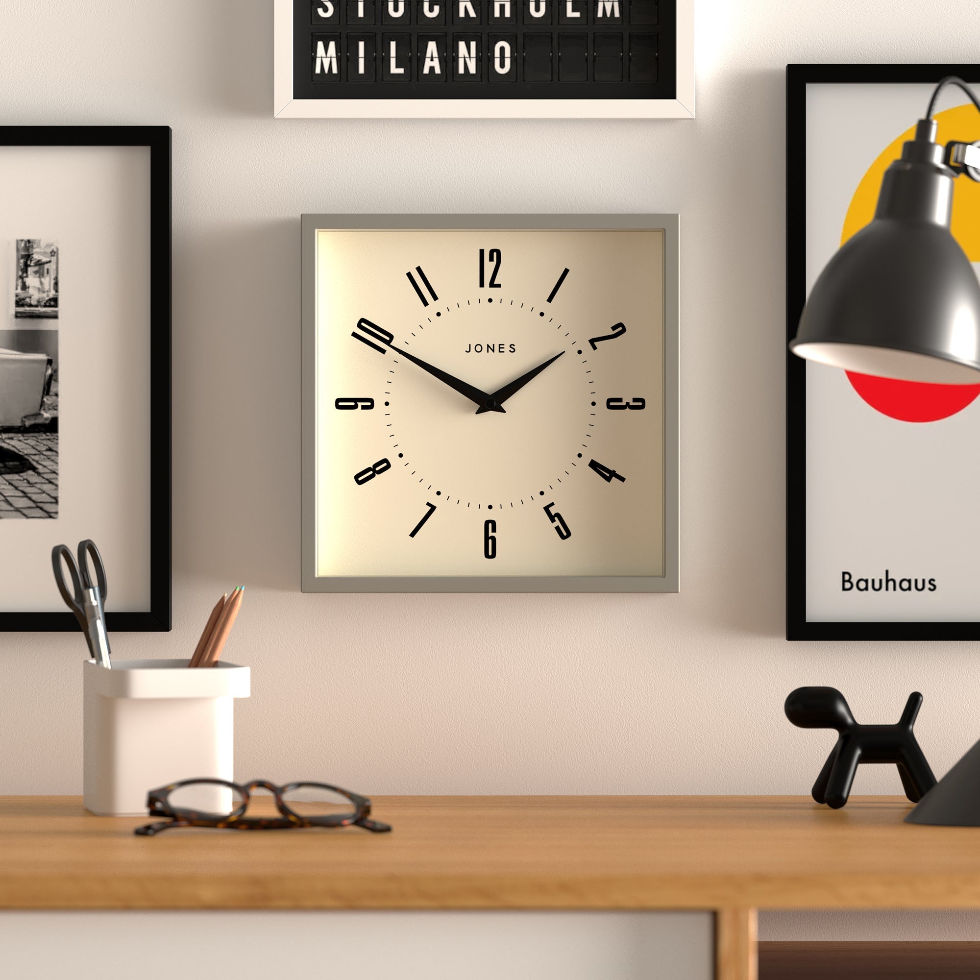 Newgate Jones Box Wall Clock - Grey - Wall Clocks
