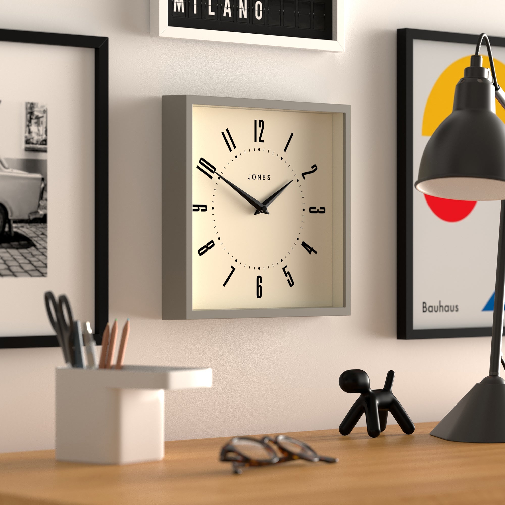 Newgate Jones Box Wall Clock - Grey - Wall Clocks