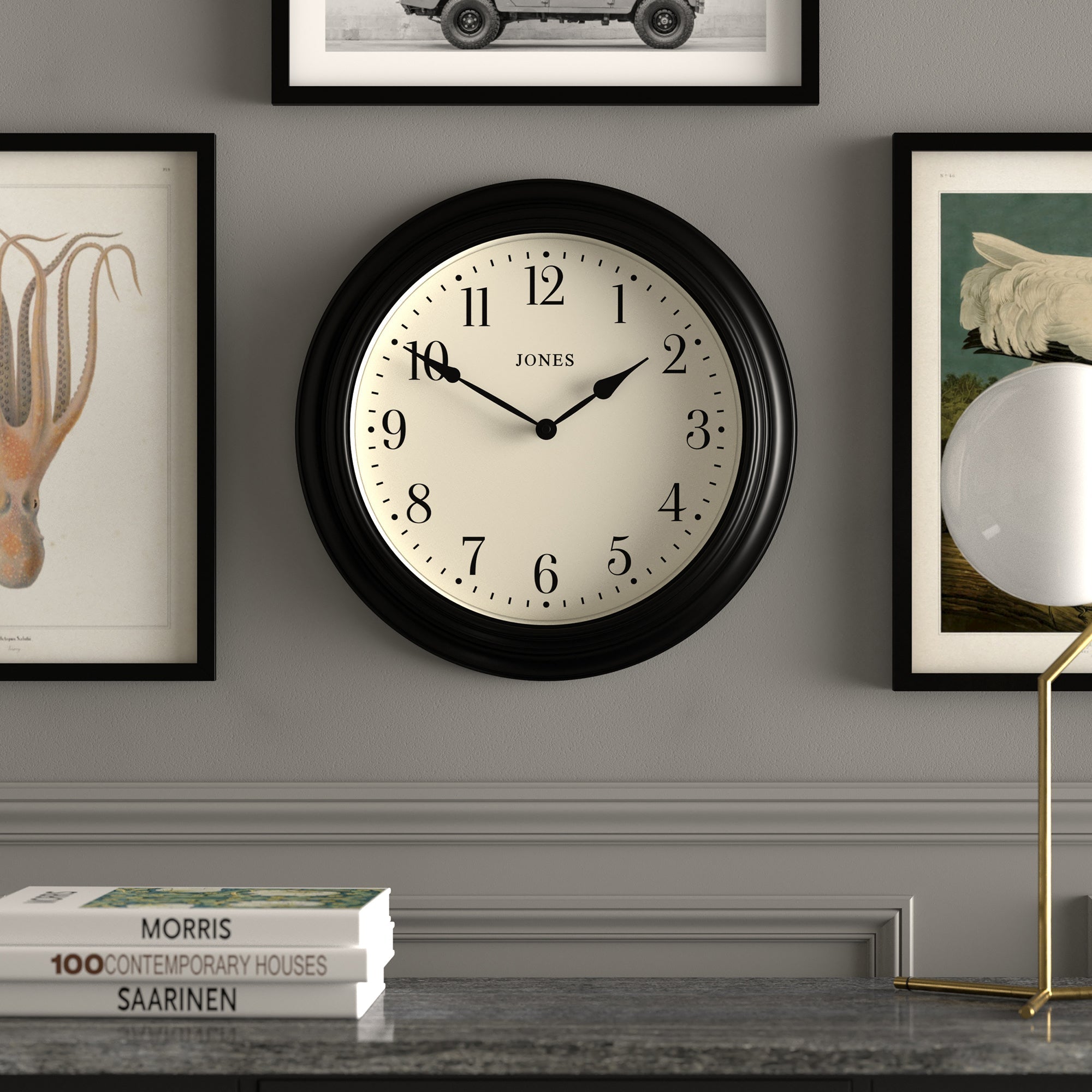 Newgate Jones Supper Club Clock - Black - Wall Clocks