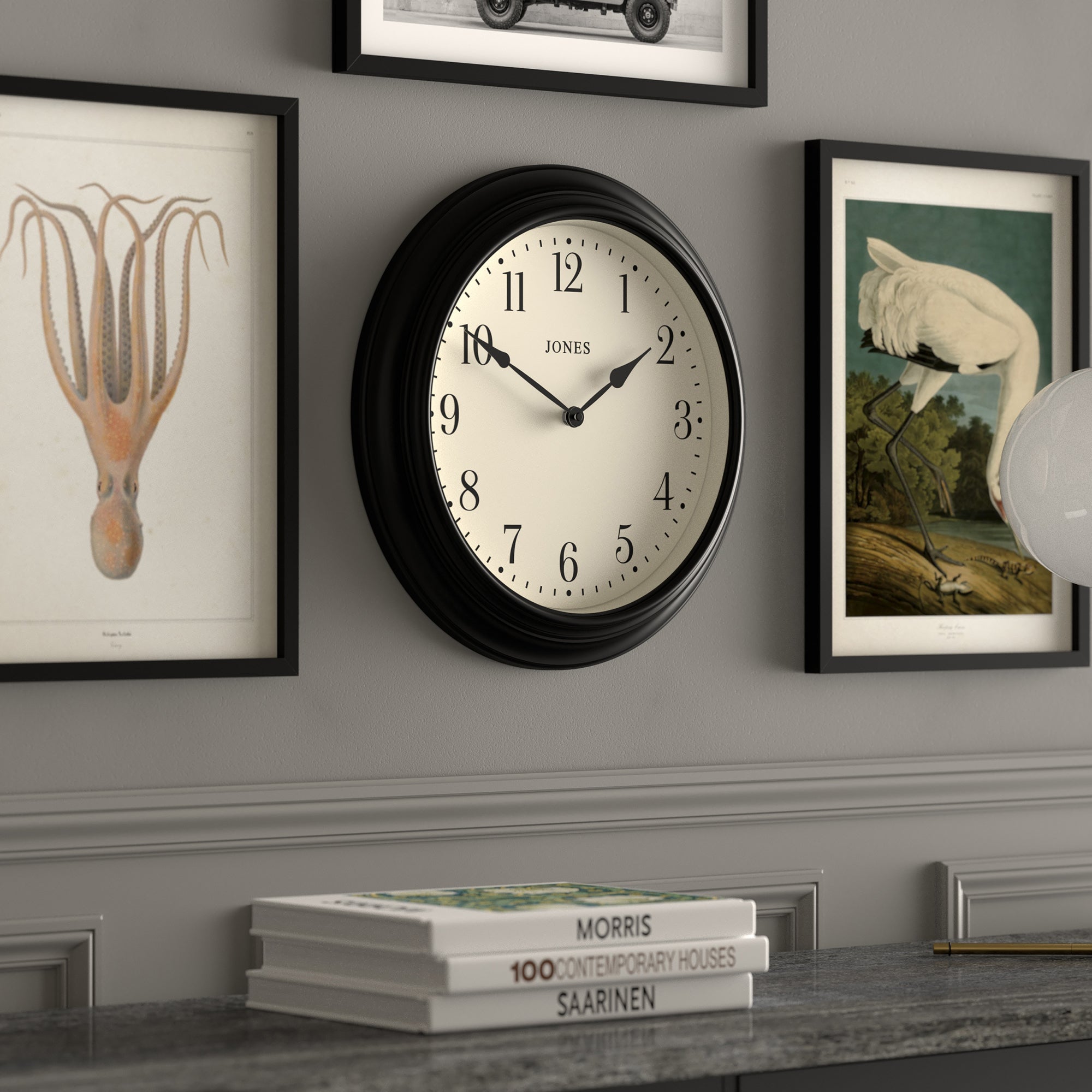 Newgate Jones Supper Club Clock - Black - Wall Clocks