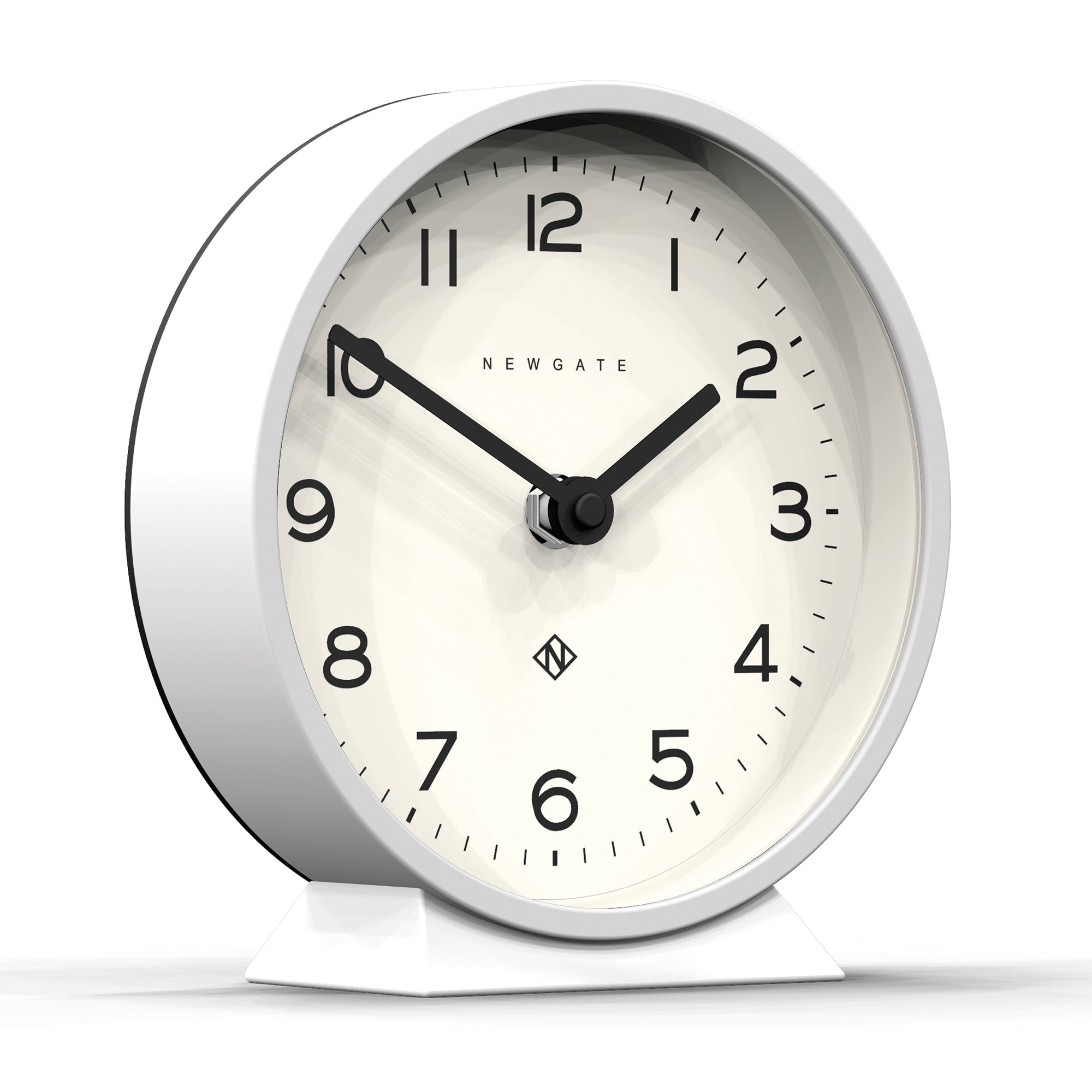 Newgate M Mantel Clock - Pebble White - Desk and Shelf Clock