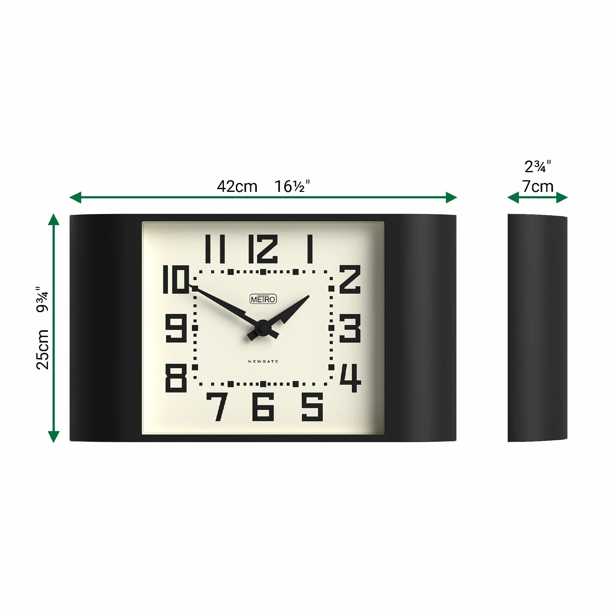 Newgate Metro Wall Clock - Black - Wall Clocks