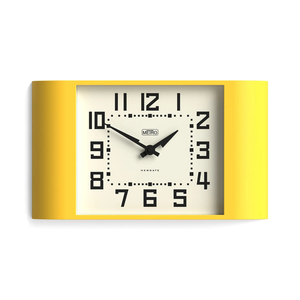 Newgate Metro Wall Clock - Yellow - Wall Clocks