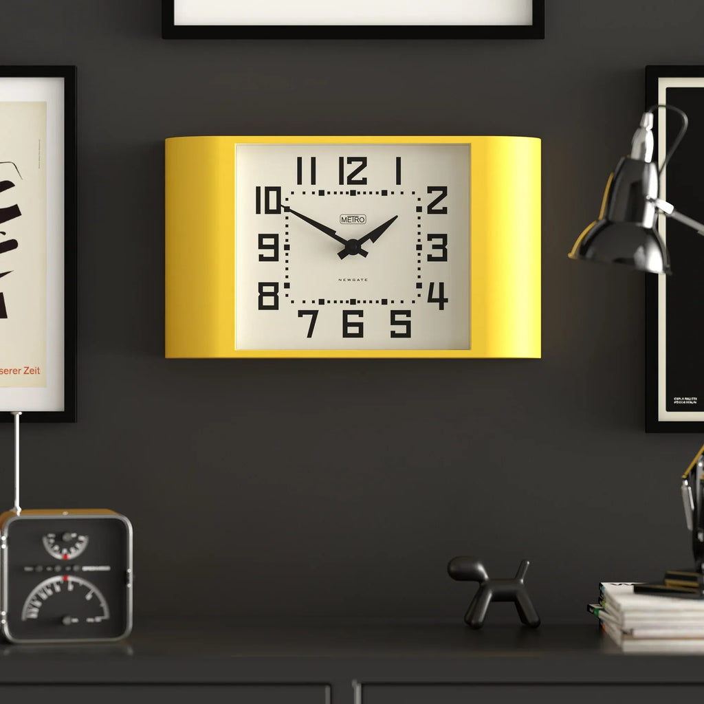 Newgate Metro Wall Clock - Yellow - Wall Clocks