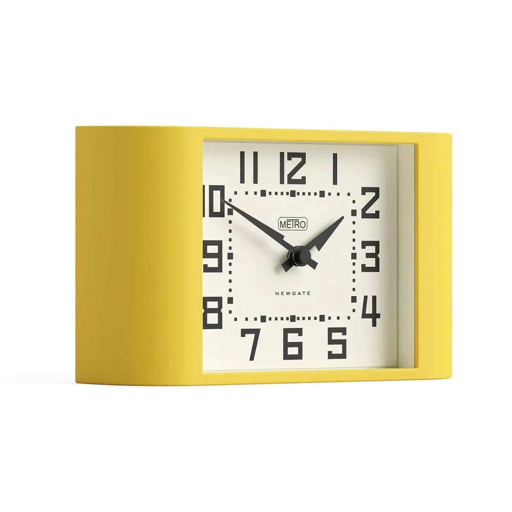 Newgate Mini Metro Mantel Clock - Yellow - Desk and Shelf Clock