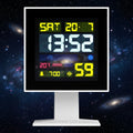 Newgate Monolith Lcd Alarm Clock - White - Desk and Shelf Clock