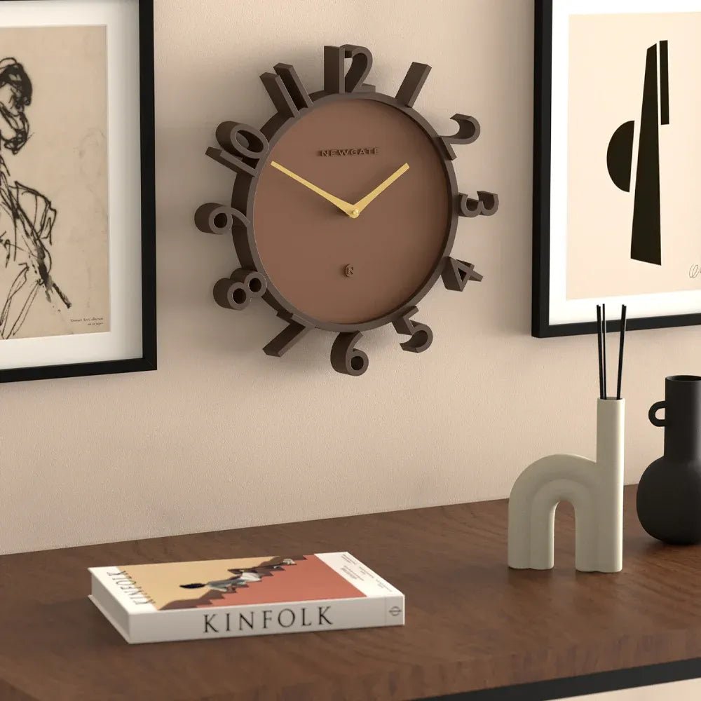 Newgate Monorail Wall Clock - Brown - Wall Clocks
