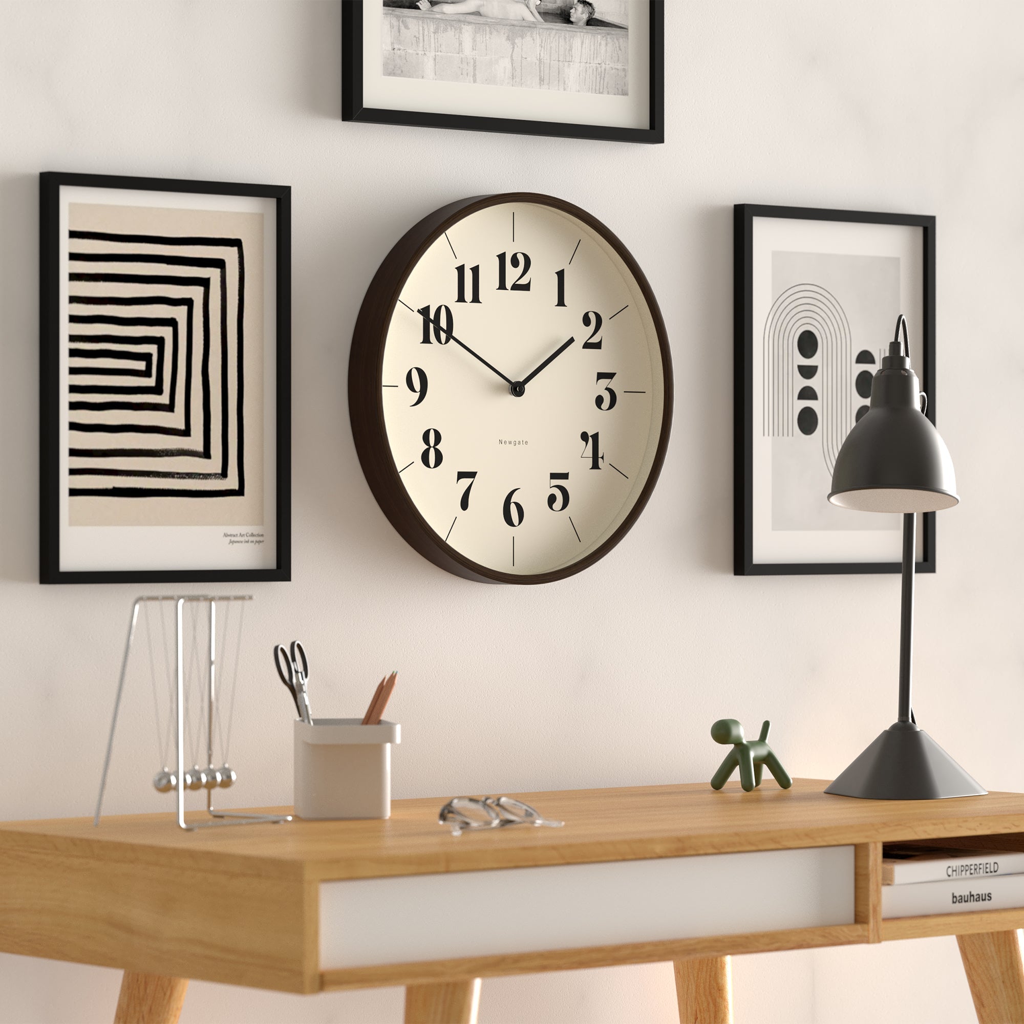 Newgate Mr Clarke Clock - Dark Wood - Wall Clocks