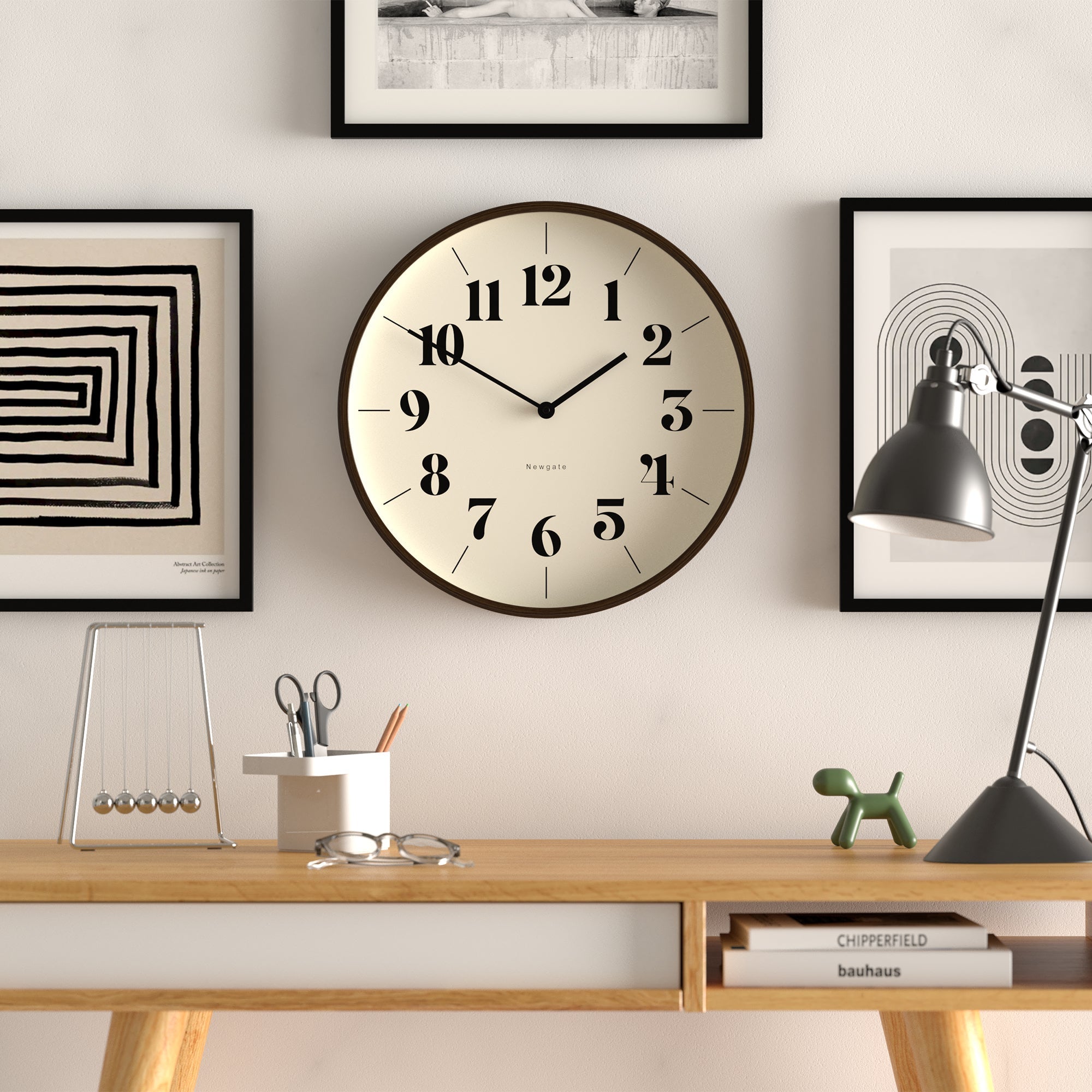 Newgate Mr Clarke Clock - Dark Wood - Wall Clocks
