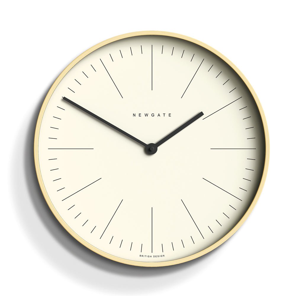 Newgate Mr Clarke Clock - Pale Wood Marker Dial 40 - Wall Clocks