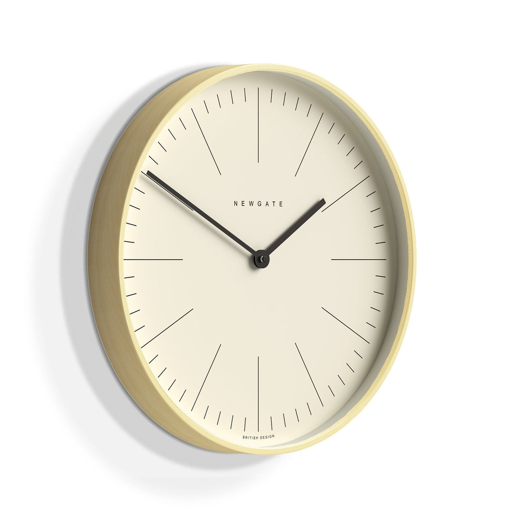 Newgate Mr Clarke Clock - Pale Wood Marker Dial 40 - Wall Clocks