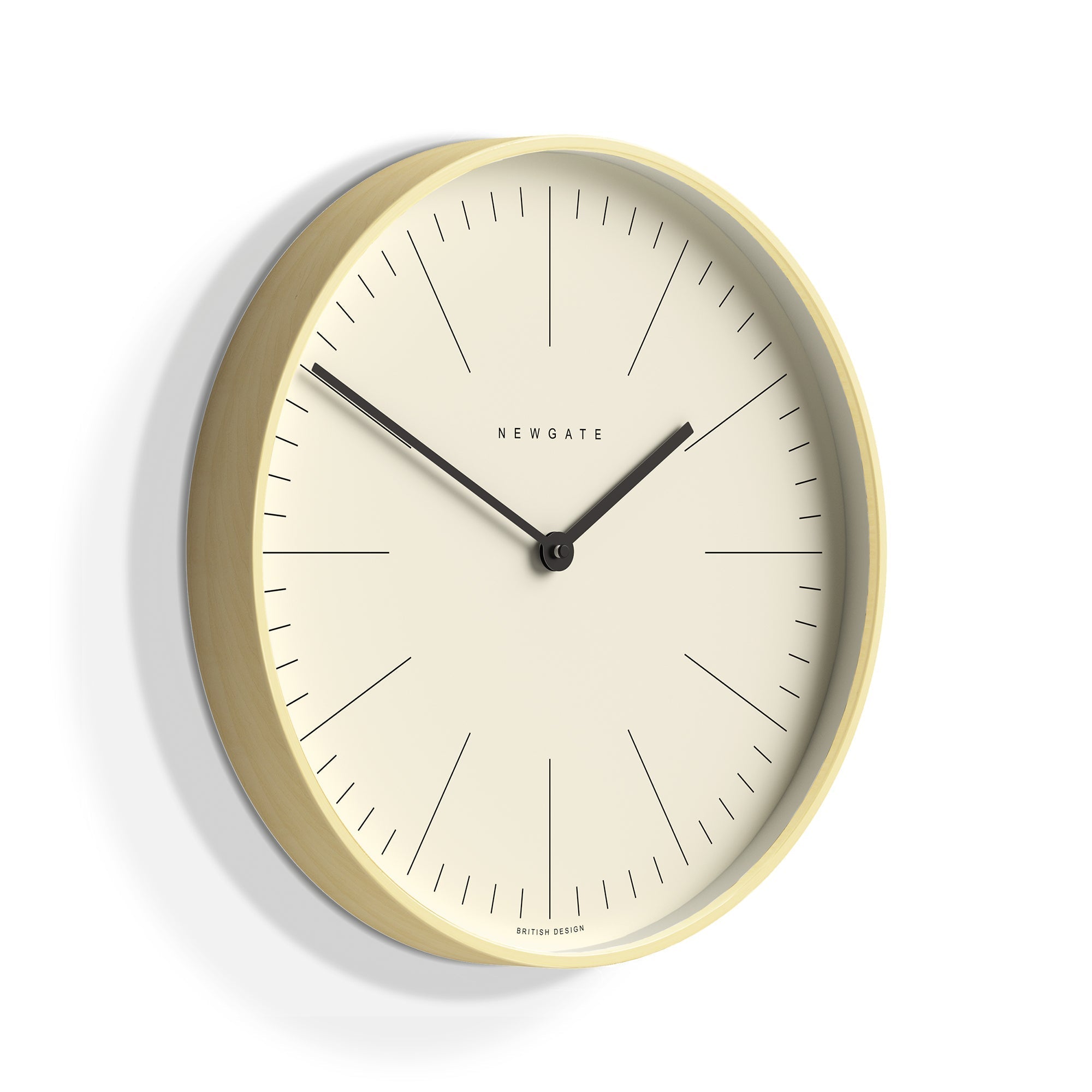 Newgate Mr Clarke Clock - Pale Wood Marker Dial 40 - Wall Clocks
