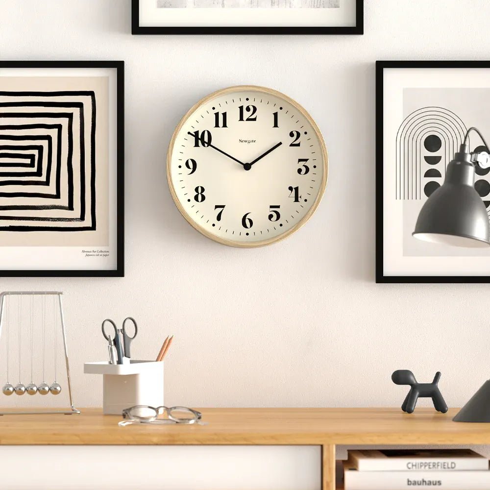 Newgate Number Four Theatre Wall Clock - Faux Wood - Wall Clocks
