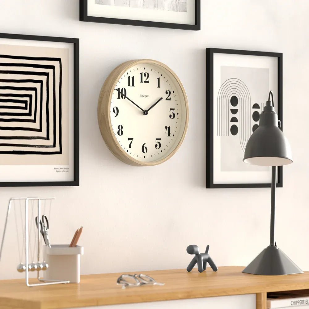 Newgate Number Four Theatre Wall Clock - Faux Wood - Wall Clocks